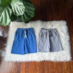 Bundle Boys Knit Shorts Pull On Grey & Blue